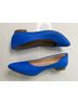 fs/ny 100% Leather Blue Flats Size 7 - photo 12