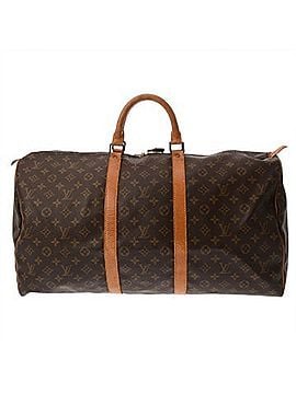Louis Vuitton LOUIS VUITTON Louis Vuitton Monogram Keepall 55 Brown M41424 Men's Women's Canvas Boston Bag B Rank Used Ginzo (view 1)