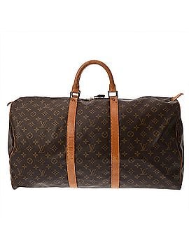Louis Vuitton LOUIS VUITTON Louis Vuitton Monogram Keepall 55 Brown M41424 Men's Women's Canvas Boston Bag B Rank Used Ginzo (view 2)