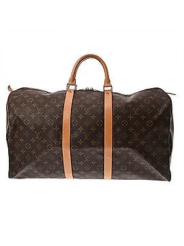 Louis Vuitton LOUIS VUITTON Louis Vuitton Monogram Keepall 55 Brown M41424 Men's Women's Canvas Boston Bag AB Rank Used Ginzo (view 2)