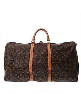 Louis Vuitton LOUIS VUITTON Louis Vuitton Monogram Keepall Bandoulière 60 Brown M41412 Men's Women's Canvas Boston Bag B Rank Used Ginzo (view 1)