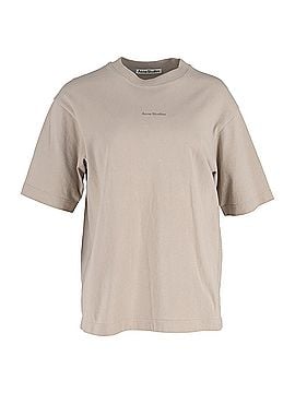 Acne Acne Studios Logo T-shirt in Beige Cotton (view 1)