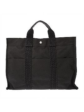 Hermès HERMES Hermes Herline MM Grey Canvas Tote Bag for Men and Women, AB Rank, Used, Ginzo (view 2)