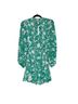 Alexis 100% Polyester 100% Cotton Floral Green White Casual Dress Size S - photo 2