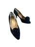 Nine West 100% Satin Solid Black Heels Size 7 - photo 1