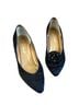 Nine West 100% Satin Solid Black Heels Size 7 - photo 2
