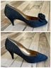 Nine West 100% Satin Solid Black Heels Size 7 - photo 3