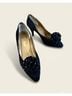 Nine West 100% Satin Solid Black Heels Size 7 - photo 6