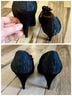 Nine West 100% Satin Solid Black Heels Size 7 - photo 10