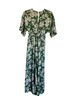 Petal and Pup 100% Polyester Floral Green White Purple Jumpsuit Size XS - photo 2