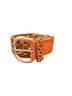 Fossil 100% Leather Solid Brown Leather Belt Size S - photo 1