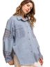 Blue Velvet 100% Cotton Blue Button-Down Shirt Size M - photo 1