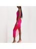 Prabal Gurung 100% Polyamide Ombre Red Pink Cocktail Dress Size M - photo 5
