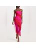 Prabal Gurung 100% Polyamide Ombre Red Pink Cocktail Dress Size M - photo 4