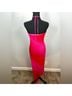 Prabal Gurung 100% Polyamide Ombre Red Pink Cocktail Dress Size M - photo 8