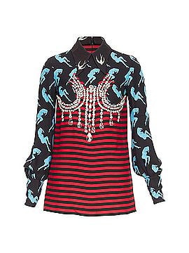 Miu Miu Miu Miu Runway print crystal embellished blouse (view 1)