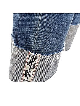 Christian Dior Dior CD 01 denim logo tape cuff cropped jeans (view 2)