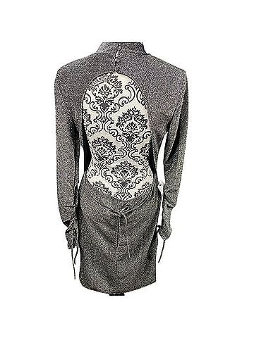 Topshop Glitter Open Back Midi Cocktail Dress Cocktail Dress (view 2)