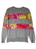 Trina Turk Stripes Gray Pink Orange Green Pullover Sweater Size M - photo 2