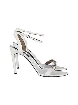 Proenza Schouler Proenza Schouler Ankle Strap Sandals with Geometric Hardware in White Leather (view 1)