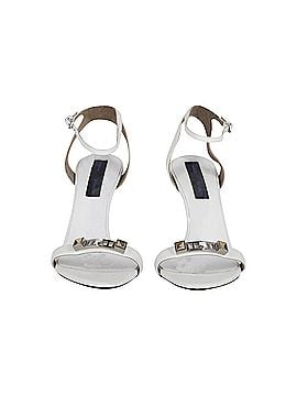 Proenza Schouler Proenza Schouler Ankle Strap Sandals with Geometric Hardware in White Leather (view 2)