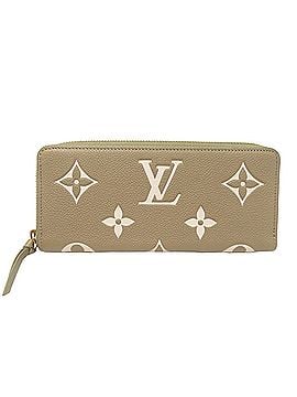 Louis Vuitton Louis Vuitton Portefeuille Clemence Women's Long Wallet M82478 (Discontinued) Bicolor Monogram Empreinte Khaki x Cream (view 1)