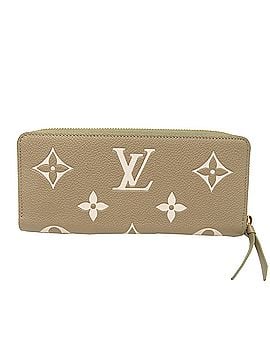 Louis Vuitton Louis Vuitton Portefeuille Clemence Women's Long Wallet M82478 (Discontinued) Bicolor Monogram Empreinte Khaki x Cream (view 2)