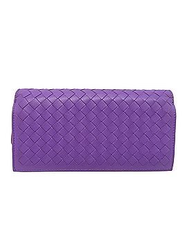 Bottega Veneta Bottega Veneta Women's and Men's Long Leather Wallet, Purple (view 1)