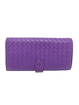 Bottega Veneta Bottega Veneta Women's and Men's Long Leather Wallet, Purple (view 2)