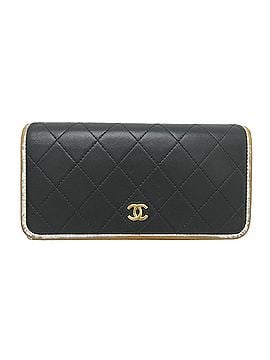 Chanel Chanel Matelassé Bi-fold Wallet for Women, Long Wallet, A82379, Lambskin, Black (view 1)