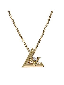 Louis Vuitton Louis Vuitton Pendant LV Vault One PM 0.03ct Diamond Women's Necklace Q93805 750 Yellow Gold (view 1)