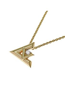 Louis Vuitton Louis Vuitton Pendant LV Vault One PM 0.03ct Diamond Women's Necklace Q93805 750 Yellow Gold (view 2)
