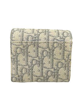 Christian Dior Christian Dior Saddle Lotus Wallet, Women's Tri-fold Canvas, White (view 2)