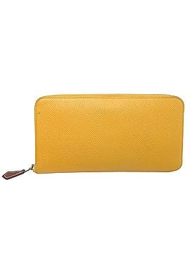 Hermès Hermes Azap Long Silk In C stamp, 2018 model, women's long wallet, Epsom leather, Jaune Ambre. (view 1)
