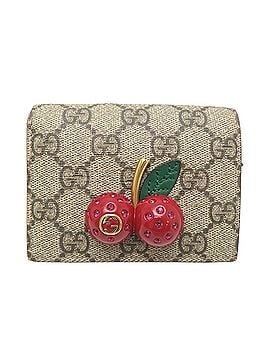 Gucci Gucci GG Supreme Compact Cherry Wallet, Women's Bi-fold 476050, Leather, Beige (view 1)