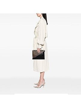 Fendi Zucca Coated Canvas Diagonal Front Zip Clutch (view 2)