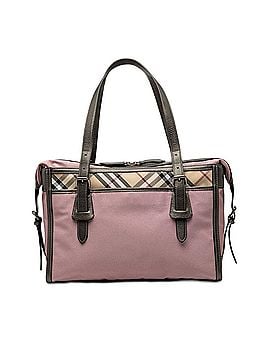 Burberry Nova Check and Leather Trimmed Canvas Tote (view 1)