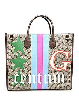 Gucci Gucci Geometric Print Medium Tote Bag for Women and Men, 674148 GG Supreme Brown (view 2)