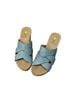 Volatile Blue Brown Wedges Size 8 - photo 1