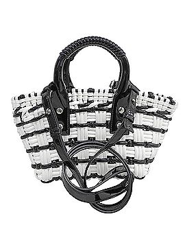 Balenciaga BALENCIAGA Bistro XXS 2-Way Basket Bag Handbag for Women, Black &amp; White, Excellent Condition, Item Number 678028 (view 2)