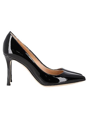 Sergio Rossi Sergio Rossi New Secret Pumps in Black Patent Calf Leather (view 1)