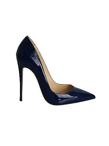 Christian Louboutin Christian Louboutin So Kate Pumps in Dark Blue Patent Leather (view 1)
