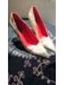 Escada Snake Print Tan White Heels Size EU 40 - photo 4