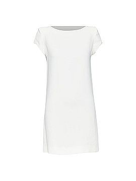 Saint Laurent Saint Laurent crepe padded shoulder mini dress (view 1)