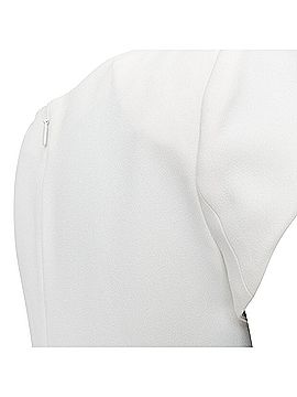 Saint Laurent Saint Laurent crepe padded shoulder mini dress (view 2)