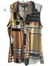 BCBGMAXAZRIA Graphic Multi Color Sleeveless Button-Down Shirt Size XL - photo 1