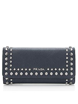 Prada Prada Saffiano Studded Crystal Continental Wallet (view 1)