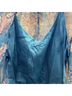 Johnny Was 100% Silk Floral Blue T-Shirt Size S - photo 7