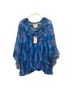 Johnny Was 100% Silk Floral Blue T-Shirt Size S - photo 1