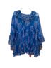 Johnny Was 100% Silk Floral Blue T-Shirt Size S - photo 2